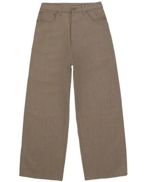 Fortela Pantalones Palazzo Anchos Bordados - Blanco