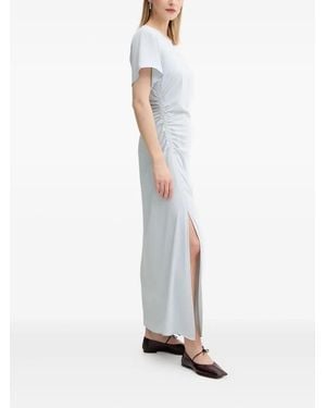 Samsøe & Samsøe Maxikleid mit seitlichem Schlitz - Weiß