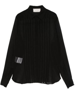 Tagliatore Pleated Shirt - Black