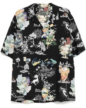 Musium Div. Graphic-Print Shirt - Black