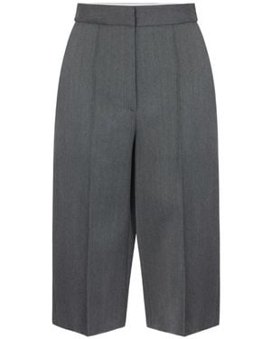 Elisabetta Franchi Bermuda Cool En Laine - Gris