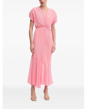 Never Fully Dressed Tie-Detail Maxi Dress - Pink
