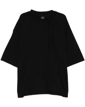 The Viridi-anne Double Neck T-Shirt - Black