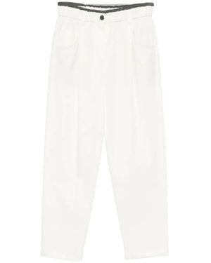 Brunello Cucinelli Pleated Pants - White