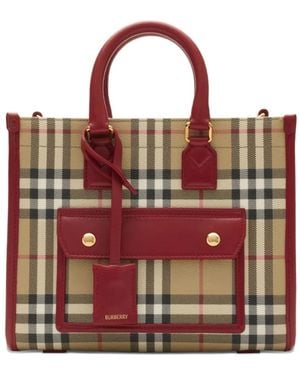 Burberry Mini Freya Tote - Red