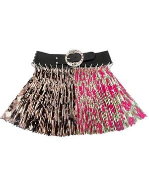 Chopova Lowena Pixel Party pleated mini skirt - Rojo