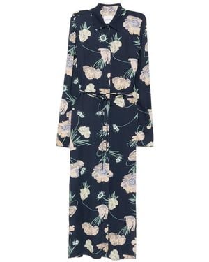 Erdem Floral-Print Midi Dress - Blue