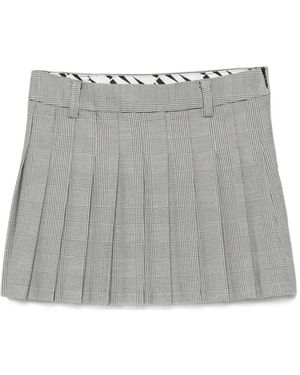 WRSTBHVR Nuria Check Pleated Skirt - Grey