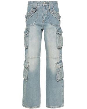 MISBHV Harness Low Waist Cargo Jeans - Blauw