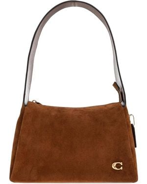 COACH Lola Initial Logo Zip Tote Bag - Brown