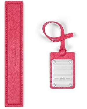 Fpm Milano Porte-Cartes En Cuir À Logo Gravé - Pink