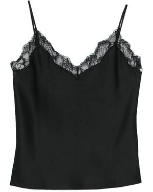 Calvin Klein Lace-Trimmed Camisole Top - Black