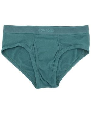 Tom Ford Calzoncillos Con Aplique Del Logo - Azul