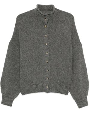 KHAITE Buttoned Cardigan - Grey