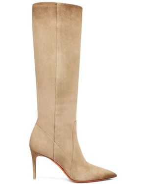 Santoni Viola Wildlederstiefel Mit Spitzer Kappe - Weiß