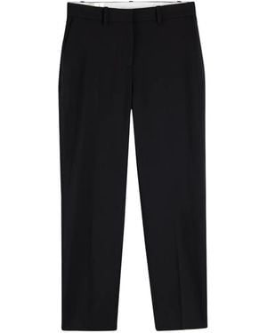 Tommy Hilfiger Logo-Plaque Pressed-Crease Trousers - Black