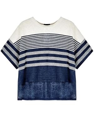 Giorgio Armani Camiseta A Rayas - Azul