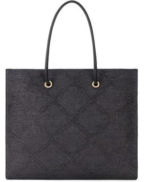 Elisabetta Franchi Logo-Patch Tote Bag - Black