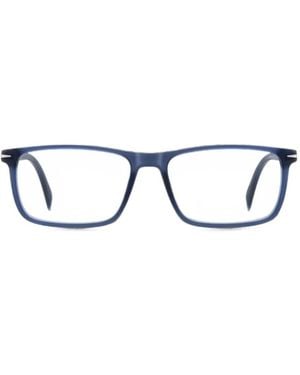 David Beckham Rectangle-Frame Glasses - Blue