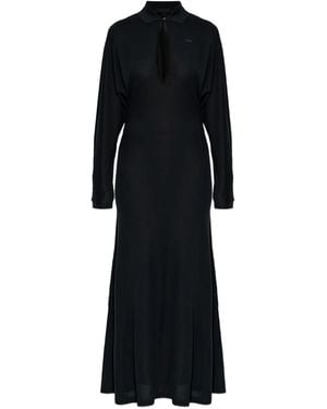 Lacoste Long-Sleeved Maxi Dress - Black