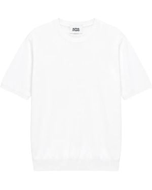 Alpha Studio Short-Sleeve Crew-Neck T-Shirt - White