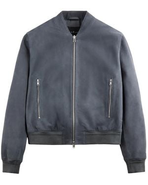 Hogan Chaqueta Bómber De Piel De Nobuk - Azul