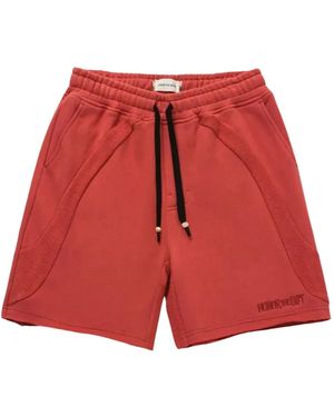 Honor The Gift Drawstring-Fastening Track Shorts - Red