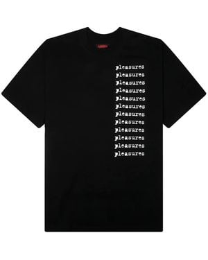 Pleasures Logo-Print T-Shirt - Black