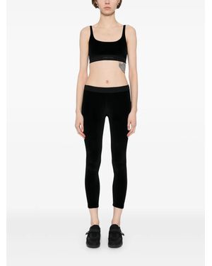 Tom Ford Signature Velour Crop Leggings in Black | Lyst
