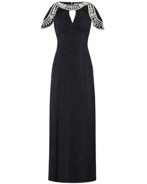 Temperley London Pyramus Cold-Shoulder Midi Dress - Black