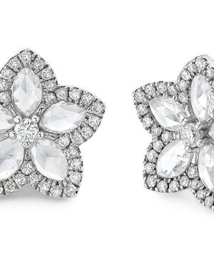 Logan Hollowell 18K Eternal Jardin Diamond Stud Earrings - Metallic