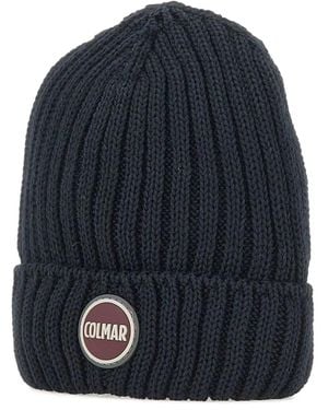Colmar ロゴパッチ ビーニー - ブルー