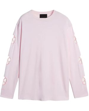 Simone Rocha Daisy Cutout Long-Sleeve T-Shirt - Pink