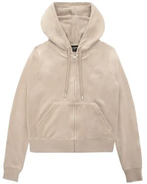 Juicy Couture Robertson Velour Hoodie - Natural