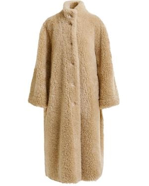 Essentiel Antwerp Ispot スタンドカラーコート - ナチュラル