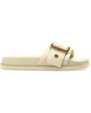 AllSaints Ellie Buckle Sandals - Metallic