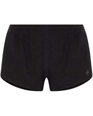 Y-3 Logo-Detail Running Shorts - Black