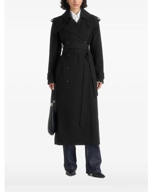 Manière De Voir Trench Esther En Avec Double Ceinture - Black