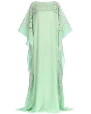 Ermanno Scervino Floral-Embroidered Maxi Dress - Green