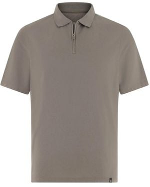 BOGGI High-Performance Piqué Polo Shirt With -Cafè Yarn - Grey