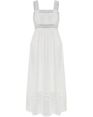 Posse Kleid mit Spitzeneinsätzen - Weiß