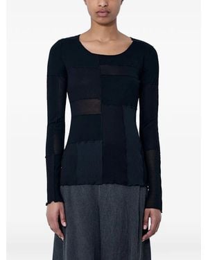Limi Feu Patchwork Long-Sleeve T-Shirt - Blue