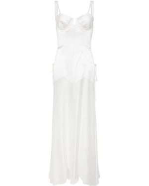 Kiki de Montparnasse Le Bang Silk Gown - White