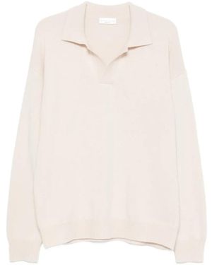 Roberto Collina Skipper-Collar Wool Sweater - White
