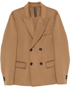 Hōsio Double-Breasted Buttoned Blazer - Brown