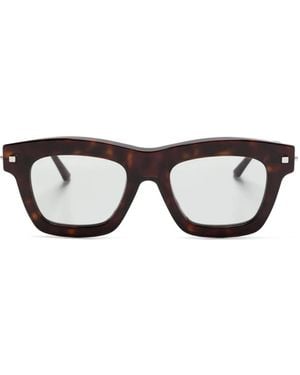 Kuboraum Wayfarer-Frame Sunglasses - Brown