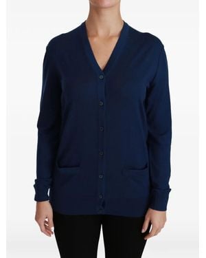 Dolce & Gabbana Cardigan Boutonné À Col V - Blue