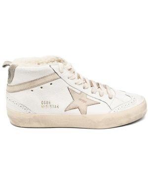Golden Goose Mid Star Trainers - White