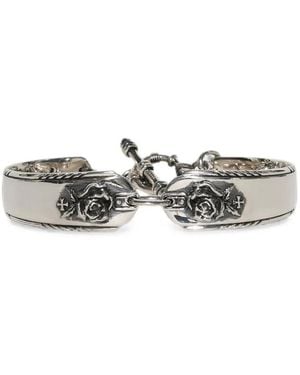 Enfants Riches Deprimes Rose And Cross Bracelet - White