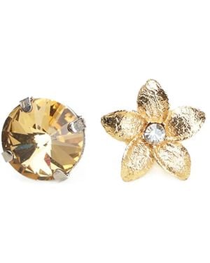 Forte Forte Flower Heart Earrings (Set Of Four) - Metallic
